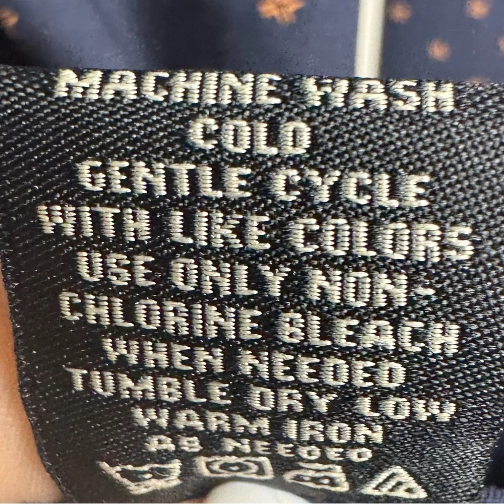 MBX Premium Goods XL/TG Blue/Peach long Sleeve Button Up Shirt - Picture 6 of 6